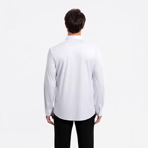 Chemise <span class=keywords><strong>Ouma</strong></span> à quatre sens extensible pour homme, sans repassage, anti-froissement, chemise blanche à manches longues pour homme - Product Image 4