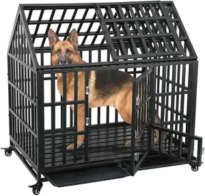 Gabbia per cani in acciaio inossidabile 2 strati 3 strati gabbia multistrato gabbia d'imbarco per cassa per cani di taglia grande, media, cuccia per cani