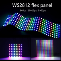 Fabrication de circuits imprimés personnalisés, panneau LED flexible programmable à matrice pleine couleur WS2812B RGB, adressable, IP20, USB