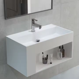 <span class=keywords><strong>Lavabo</strong></span> de <span class=keywords><strong>baño</strong></span> moderno con losa de roca integrada Gabinete de <span class=keywords><strong>baño</strong></span> y <span class=keywords><strong>lavabo</strong></span> - Product Image 3