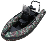 Meilleure vente CE 7 capacité haute vitesse nervure 480 Orca Hypalon Deep-v aluminium coque rigide gonflable nervure bateau à vendre