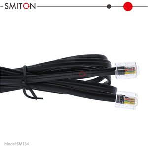 สายเคเบิลสำหรับต่อสายโทรศัพท์6P4C <span class=keywords><strong>12</strong></span> 6P6P Cat3 <span class=keywords><strong>RJ</strong></span> 11 /<span class=keywords><strong>rj</strong></span> - Product Image 4