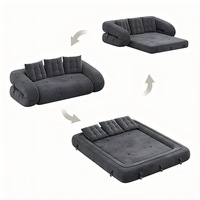 Ensemble de mobilier moderne et luxueux pour le salon, canapé-lit en velours côtelé 2 ou 3 places emballé sous vide dans une boîte au design paresseux