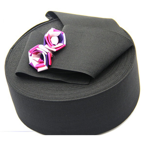 Xinda Bán Buôn Polyester Đen 100Mm Đàn Hồi <span class=keywords><strong>Webbing</strong></span> Ban Nhạc <span class=keywords><strong>4</strong></span> Inch Rộng Phẳng Dệt Nặng Ban Nhạc Đàn Hồi Cuộn Cho Thăng Hoa Quần Áo - Product Image 4