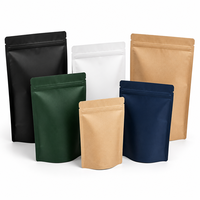 Sac en papier kraft brun naturel durable et résistant aux déchirures avec trou de suspension pour le stockage et l'emballage de fruits secs, herbes séchées et épices