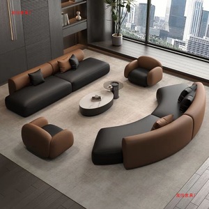 Canapé de <span class=keywords><strong>salon</strong></span> de café, bureau, <span class=keywords><strong>d</strong></span>étente, combinaison avec petite table, revêtement <span class=keywords><strong>en</strong></span> <span class=keywords><strong>cuir</strong></span>, design moderne pour <span class=keywords><strong>salon</strong></span>, usage commercial - Product Image 3