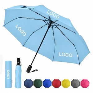 Paraguas Plegable Automático de 3 Secciones, Portátil, Resistente al Viento, con Protección Solar y contra la Lluvia, para Chicas y Mujeres, con Logotipo Personalizado, al por Mayor - Product Image 1