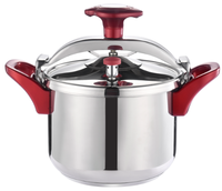 Casserole à pression en acier inoxydable multi-usages avec soupape de sécurité anti-explosion pour restaurant, cuisine à domicile, convient à tous les types de cuisinières