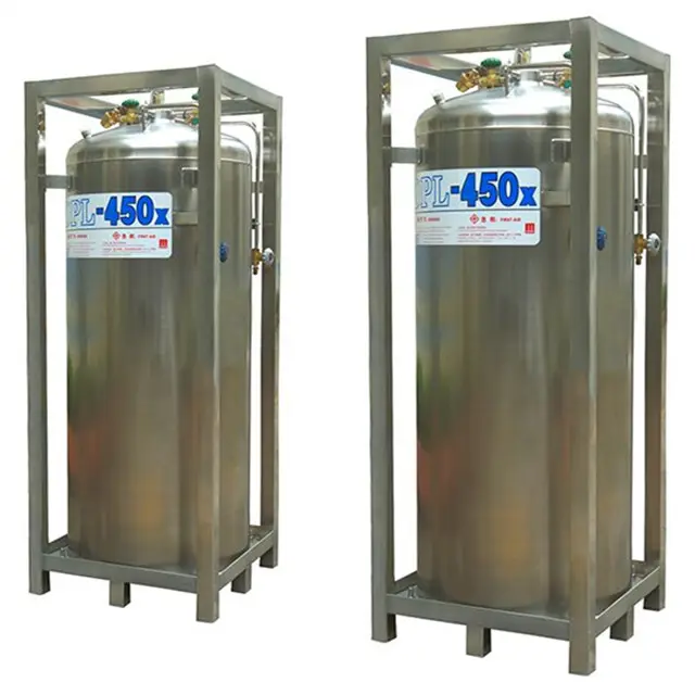 210l 2.0mpa แนวตั้งรอย Cryogenic Dewar กระบอกบริษัทภาชนะบรรจุก๊าซอุตสาหกรรม