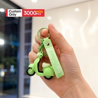 Porte-clés personnalisé en silicone PVC 3D écologique avec impression numérique, caoutchouc souple de haute qualité, cadeau promotionnel, MOQ 3000 pièces