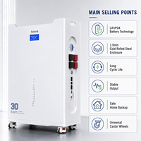 Batterie de stockage d'énergie solaire LiFePO4 empilable 51,2 V 600 Ah 30 kWh pour station d'énergie domestique, service longue durée, alimentation de secours commerciale