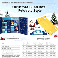 Boîte surprise de Noël, un cadeau par jour, boîte cadeau de Noël à 24 compartiments, boîte coulissante pour petits cadeaux et rouges à lèvres