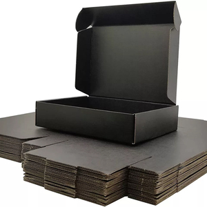 Custom Small Printed Black Packaging Paper Shipping Mailer Box Corrugated Cardboard Boxes