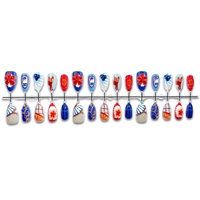 Ongles à presser 3D style européen et américain, motif myrtille et chat, forme amande, dégradé, style vacances à l'île, patchs d'ongles