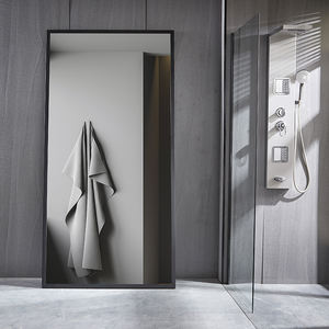 K & B <span class=keywords><strong>appendiabiti</strong></span> decorativo con cornice in acciaio inossidabile singolo vetro all'ingrosso grande abito da parete grande specchio a tutta lunghezza - Product Image 2