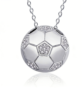 Collier de football en perles <span class=keywords><strong>Coupe</strong></span> <span class=keywords><strong>du</strong></span> <span class=keywords><strong>Monde</strong></span> 2026 pour femme, pendentif boule dorée en acier inoxydable, bijou de clavicule - Product Image 5
