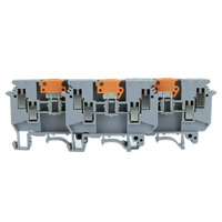UDK4-MTK Bornier à vis de déconnexion rapide 300V 16A PA Nylon Laiton nickelé Certifié ROHS/CE Connexion à ressort 4 pôles