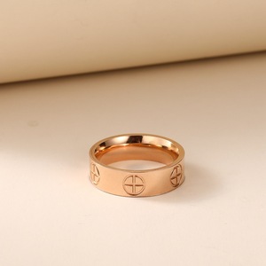 Alla moda Plus Sign gioielli 316L in acciaio inox 18K oro placcato <span class=keywords><strong>anelli</strong></span> da donna di lusso classico vite Love Ring - Product Image 4