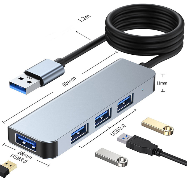 Thunderbolt 4 Docking Station USB 3.0 4-Port Hub Ultra Slim Portable Splitter Laptop Stand Docking Station