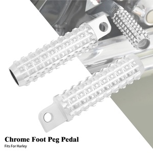 Repose-pieds CNC noir/chrome pour moto Harley Sportster <span class=keywords><strong>883</strong></span> 1200 XL <span class=keywords><strong>XR</strong></span> VRSC Softail Dyna Touring Electra Glide FLHX - Product Image 5