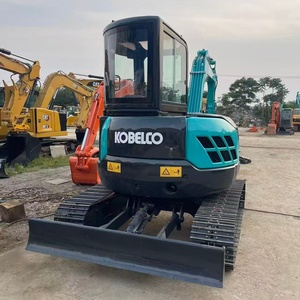 Kobelco <b>Mini</b> Excavator Track Type Blue Black Color Used Construction Equipment - Product Image 4