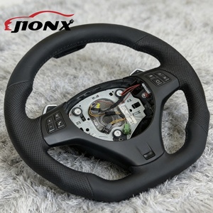 Volant en cuir pleine fleur pour <span class=keywords><strong>BMW</strong></span> E90 E60 E46 E92 M3 E87 E39 X5 E70 X6 E71 E82 E93 E36 E91 Série E, fabrication exquise - Product Image 4
