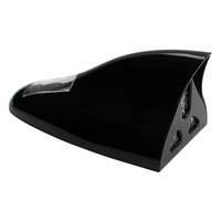 Antenne radio de voiture en forme d'aileron de requin avec LED clignotantes colorées, lumière d'avertissement arrière à coins arrondis, compatible OLIVER