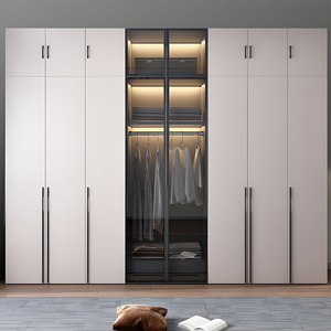 Armadio Guardaroba in Legno di Ultima Generazione, Design Moderno per Camera da Letto, Organizzatore con Armadietti e Spazio per Appendere Vestiti - Product Image 2