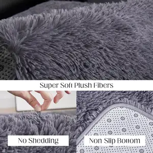 Plush Wool Cushioned Area Rug Living Room Bedroom Tea Table Bedside Fluffy Mat Carpet