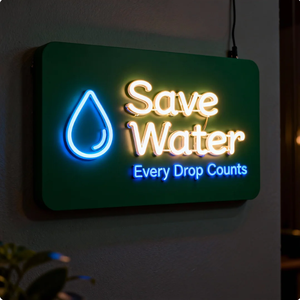 <span class=keywords><strong>ป้าย</strong></span>ไฟ LED เตือนการสวมหน้ากากแบบส่วนตัวพร้อมไอคอนที่ชัดเจนและแสงสีฟ้าอ่อนสำหรับสำนักงานและห้างสรรพสินค้า - Product Image 4