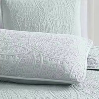 Ensemble de literie en microfibre brodée sur mesure avec couture ultrasonique, couvre-lit et couvre-lit écologiques toutes saisons pour la chambre à coucher