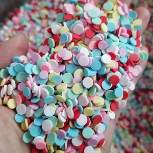 1 kg de confettis pour slime DIY, rouges, bleus, colorés, en forme de cercles, points, mélange de confettis, tranches d'argile polymère - Product Image 4