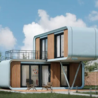 Mini-maison préfabriquée moderne à deux étages, prête à l'emploi, type Apple Cabin, pour hôtel, maison miniature, maison capsule, maison mobile