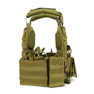 Gilet tactique en nylon à dégagement rapide, multi-usages, Molle, camouflage, protection polyvalente, porte-plaques - Product Image 2