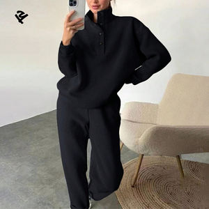 F240539 Completo Felpa e Pantaloni da Donna, Felpa a Maniche Lunghe con <span class=keywords><strong>Mezza</strong></span> Zip e Jogger, Abbigliamento da Lavoro Autunnale per Donna, Tendenza 2026 - Product Image 5