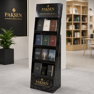 Étagère de présentation en carton ondulé à plusieurs niveaux pour livres et magazines, impression HD, charge stable pour librairies et supermarchés - Product Image 3