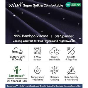 Ensemble de pyjama personnalisé pour femmes, 2 pièces, pantalon capri, vêtements de nuit, viscose de bambou douce, pyjamas S XXL - Product Image 5