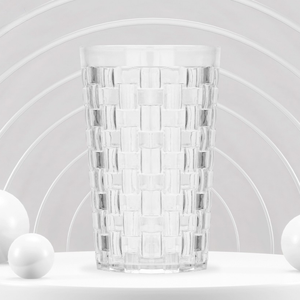 Gobelet en plastique transparent moderne HALO, gobelet texturé réutilisable pour la maison, la cuisine, le restaurant, l'hôtel, la salle à manger - Product Image 1