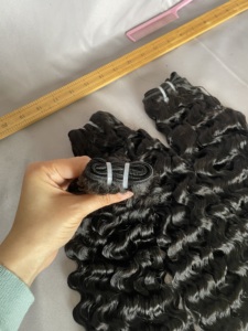 Wholesale Factory Price Natural Color Indian Bundles Raw Virgin Cuticle Aligned Hair Bundles Curly Human - Product Image 6