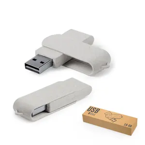 AiAude Flash Memory U Disk USB 3,0 interfaz Eco USB Flash Drive para regalo de promoción