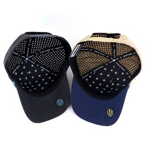 Casquette de golf et de baseball sportive en velours côtelé, personnalisée par le fabricant, avec logo 3D en caoutchouc découpé au laser, perforée, imperméable, à 6 panneaux et boucle métallique - Product Image 5