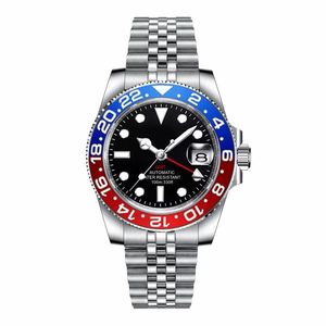 Reloj Mecánico Automático GMT de Moda para Hombre, Acero Inoxidable, Cristal de Zafiro, Resistente al Agua 10 Bar, Esfera Redonda de 40 mm - Product Image 1