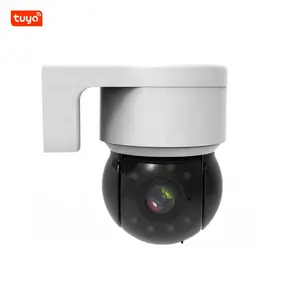 Kamera Luar Ruangan Tahan Air IR + Putih Array LED Siang/Malam 1080P 2MP Pan Tilt Tuya WiFi Kamera Luar Ruangan dengan Pelacakan Gerakan