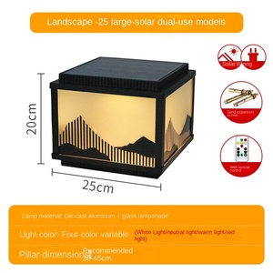 Éclairage de rue moderne à LED pour l'extérieur, corps en aluminium noir, alimenté par énergie solaire, pour le jardin, style contemporain - Product Image 4