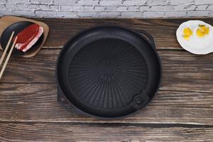 Ustensiles de cuisine coréens de 32cm, filtre à huile pour barbecue en plein air, poêles à rôtir, cuisinière à gaz, poêle à frire pour four de type carte - Product Image 4