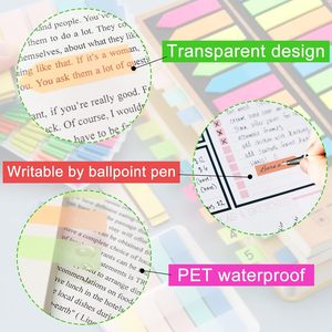 Customized color PET index label adhesive tag, waterproof arrow page number tag, self-adhesive high gloss index sticker for <b>book</b> - Product Image 5