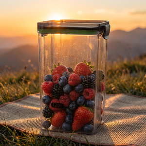 Weather Resistant Dry Goods Storage Canister, Multisize Transparent Food <strong>Container</strong> for Outside Home Outdoor Pantry Use - Product Image 2