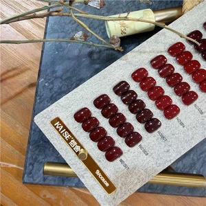 Nouvelle Collection – Kit de Vernis à Ongles Épais <span class=keywords><strong>Rouge</strong></span> Vin 9 Couleurs Haut de Gamme, Séchage Rapide Effet Glacé, Couleurs Tendance pour Salon de Manucure - Product Image 3