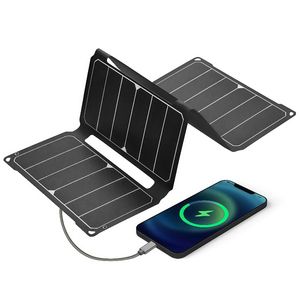 Panel Solar Plegable Monocristalino de Alta Eficiencia Alecter de 30W, Cargador Negro, Fuente de Energía Ultraportátil para Acampar al Aire Libre - Product Image 1