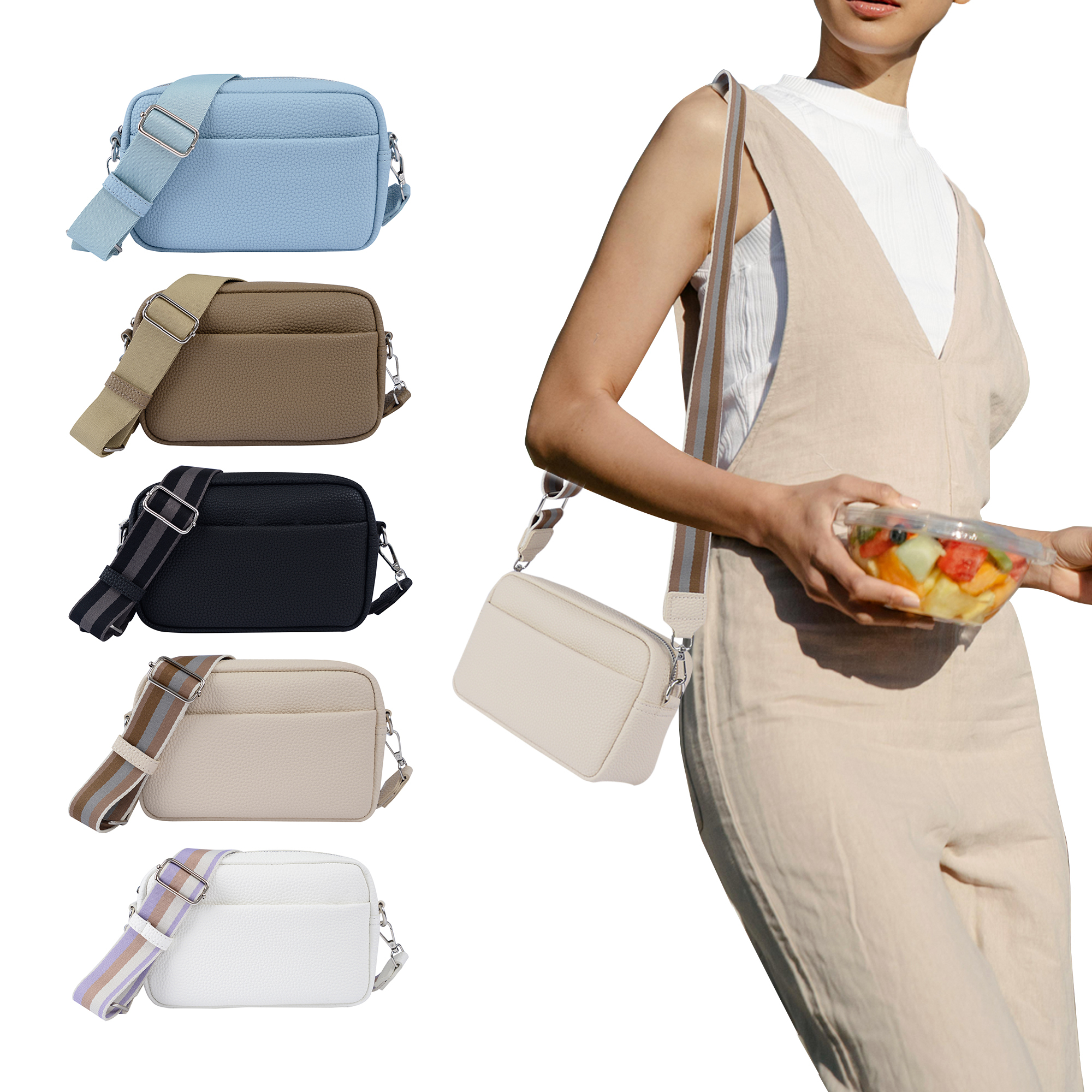 Large Capacity PU Leather Soft Handls Shoulder Messenger Bag